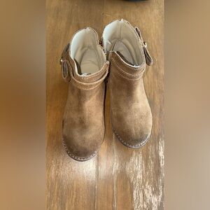 Janie and Jack Tan Kids Boots